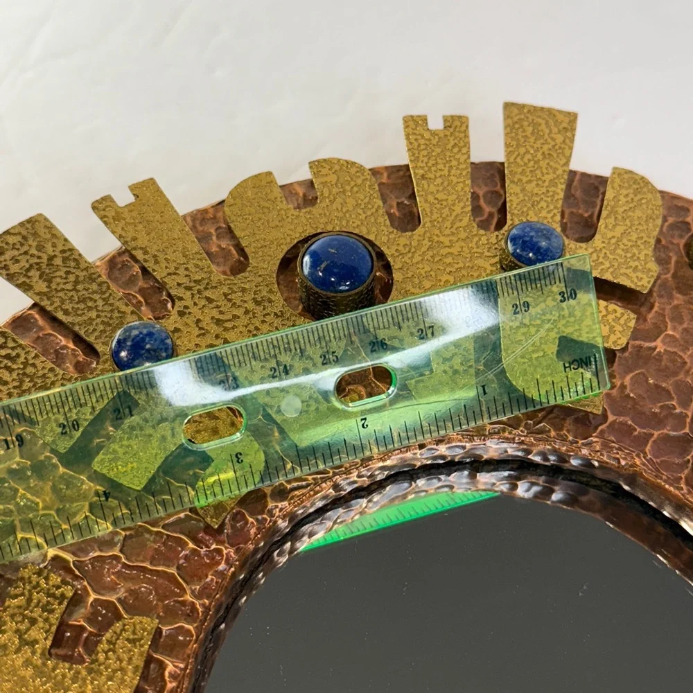 Artisan Mid-Century and South American craftsmanship 💙 Hand-etched Mirror